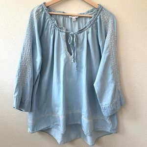 Stitch & Lace Boho Embroidered Tunic Top
